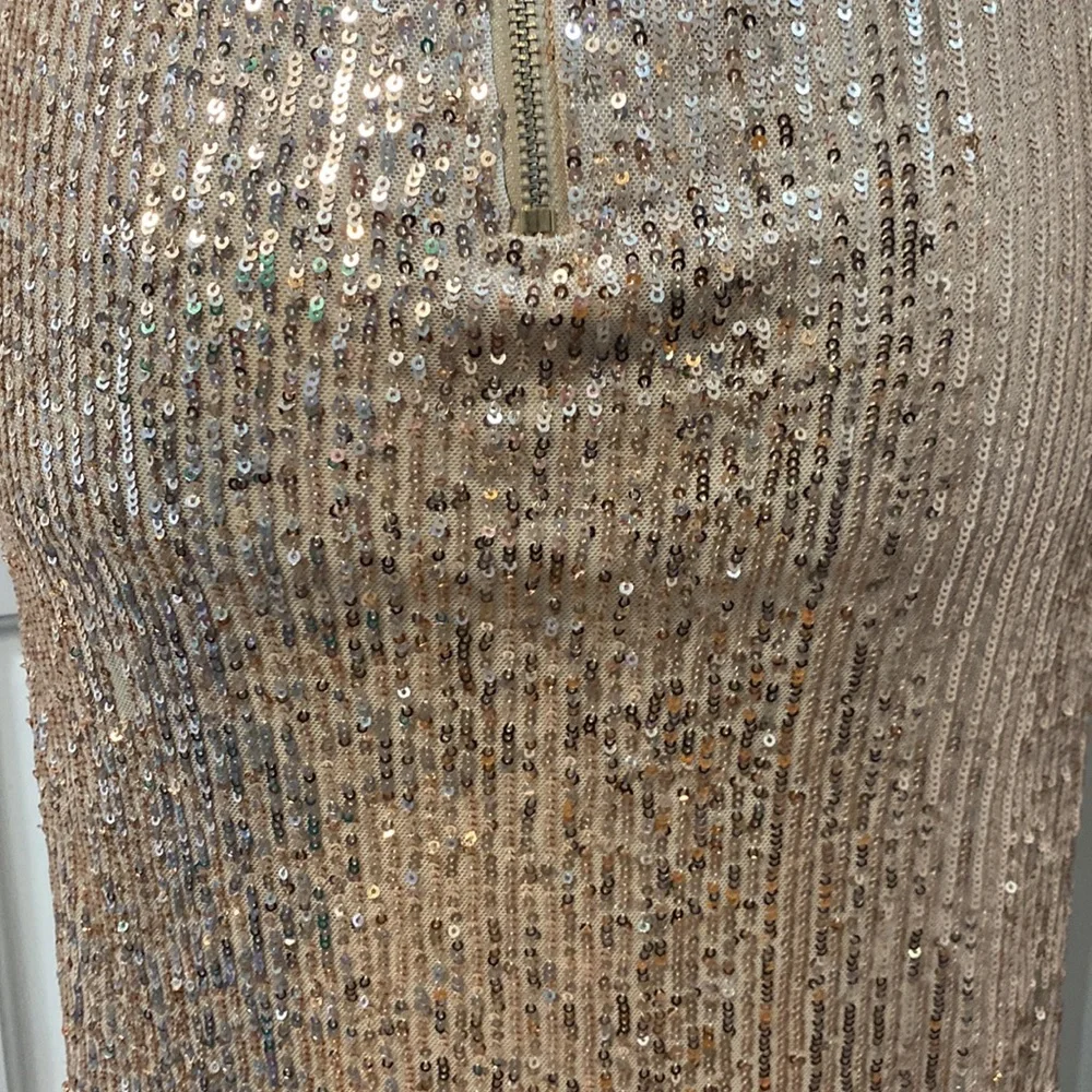Hot Miami Styles Gold sequin beaded dress large - Picture 7 of 13